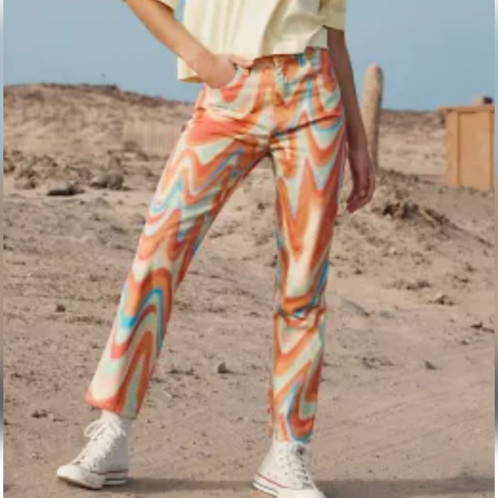Wrangler Wild West 603 High Rise Straight Iridescent Cropped Jeans